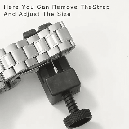 Men's Quartz Stainless Steel Watch Set: Large Dial, Bracelet, Necklace Gift