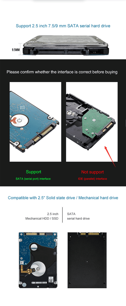 RichRipple Portable 320GB USB 3.0 External Hard Drive for PC Mac