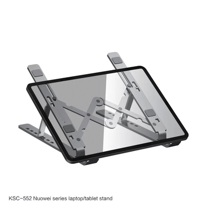 RichRipple Premium Aluminum Alloy Foldable Laptop Stand - Ergonomic Adjustable Riser