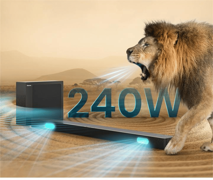 Hisense HS2100 2.1CH Soundbar with Wireless Subwoofer, Bluetooth Speaker, Remote