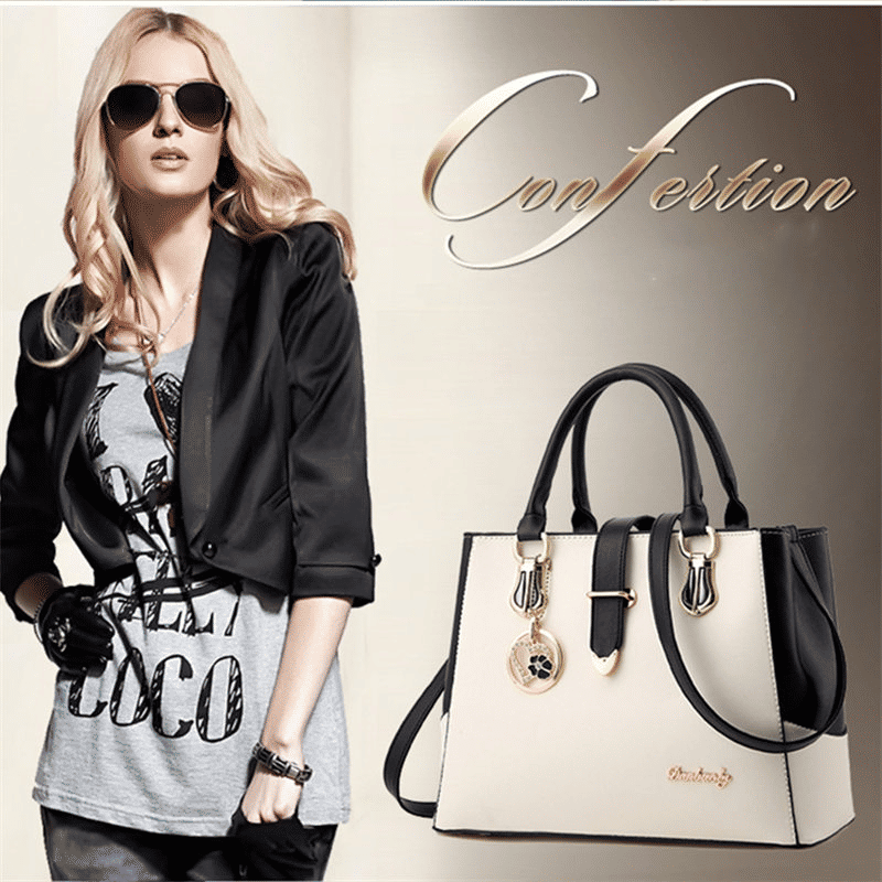 Elegant Classic Ladies Handbag – Premium PU Leather Shoulder Tote Bag