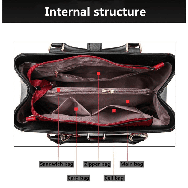 Elegant Classic Ladies Handbag – Premium PU Leather Shoulder Tote Bag