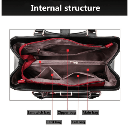 Elegant Classic Ladies Handbag – Premium PU Leather Shoulder Tote Bag