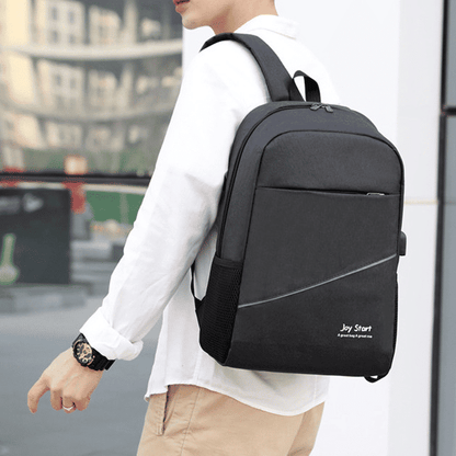 Durable 3-Piece Men's Anti-Theft USB Laptop Backpack Set: School, Travel, Leisure