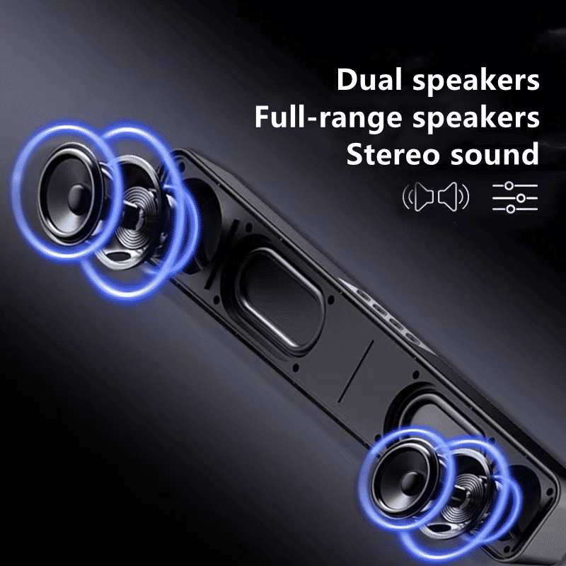 Premium Portable Bluetooth Sound Bar Speaker: Wireless Stereo System, Multi-Input Audio