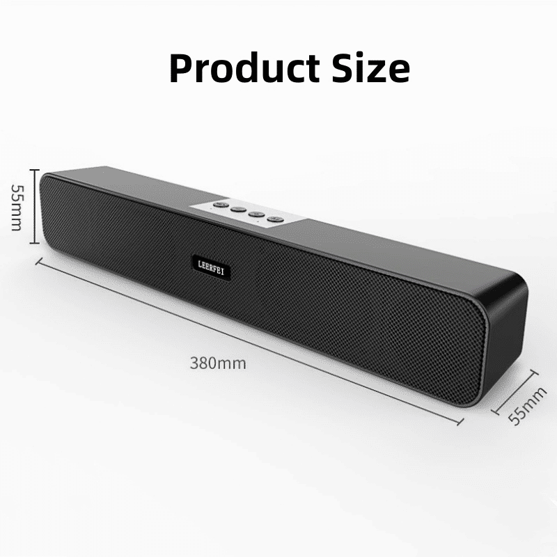 Premium Portable Bluetooth Sound Bar Speaker: Wireless Stereo System, Multi-Input Audio