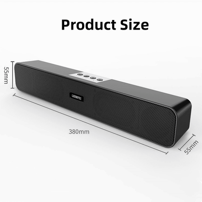 Premium Portable Bluetooth Sound Bar Speaker: Wireless Stereo System, Multi-Input Audio