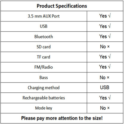 Premium Portable Bluetooth Sound Bar Speaker: Wireless Stereo System, Multi-Input Audio