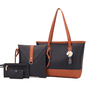 4-Piece Women's Handbag Set: Retro Elegant Large Capacity Shoulder Tote Bags