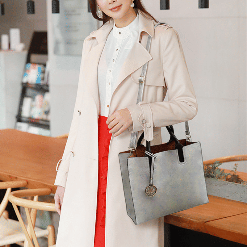 Versatile 3-Piece Women's PU Leather Handbag Set: Tote, Crossbody, Clutch