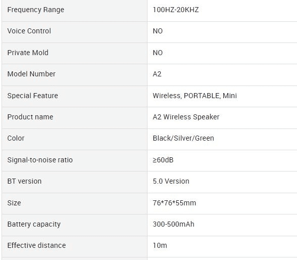 JC A2 Portable Bluetooth Speaker: Super Volume, Wireless, Metal, Call Mic