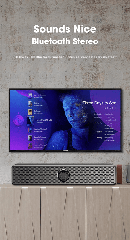 Powerful 4D Surround Bluetooth Soundbar for TV, Computer, Home Theater Stereo