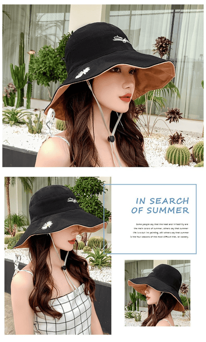 Women's Stylish Cotton Bucket Hat: Ultimate UV Sun Protection for Summer