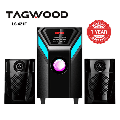 Powerful TAGWOOD LS-421F 2.1 Channel 6000W PMPO Bluetooth Subwoofer Speaker System