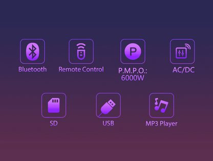 Powerful TAGWOOD LS-421F 2.1 Channel 6000W PMPO Bluetooth Subwoofer Speaker System