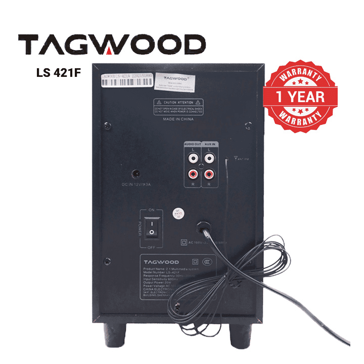 Powerful TAGWOOD LS-421F 2.1 Channel 6000W PMPO Bluetooth Subwoofer Speaker System