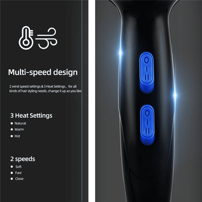 2200W Professional Hair Dryer: Adjustable Heat, Cooling, Styling Tool + 7 Gifts