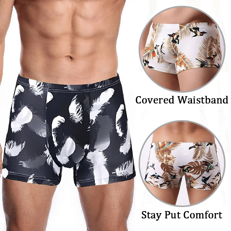 SXCHEN 4-Pack Men's Ultra-Soft Stretch Boxer Briefs | Breathable Plus Size Underwear