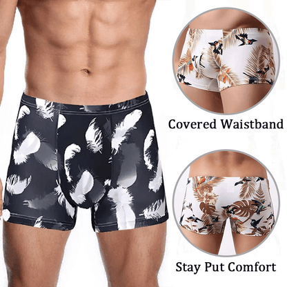 SXCHEN 4-Pack Men's Ultra-Soft Stretch Boxer Briefs | Breathable Plus Size Underwear