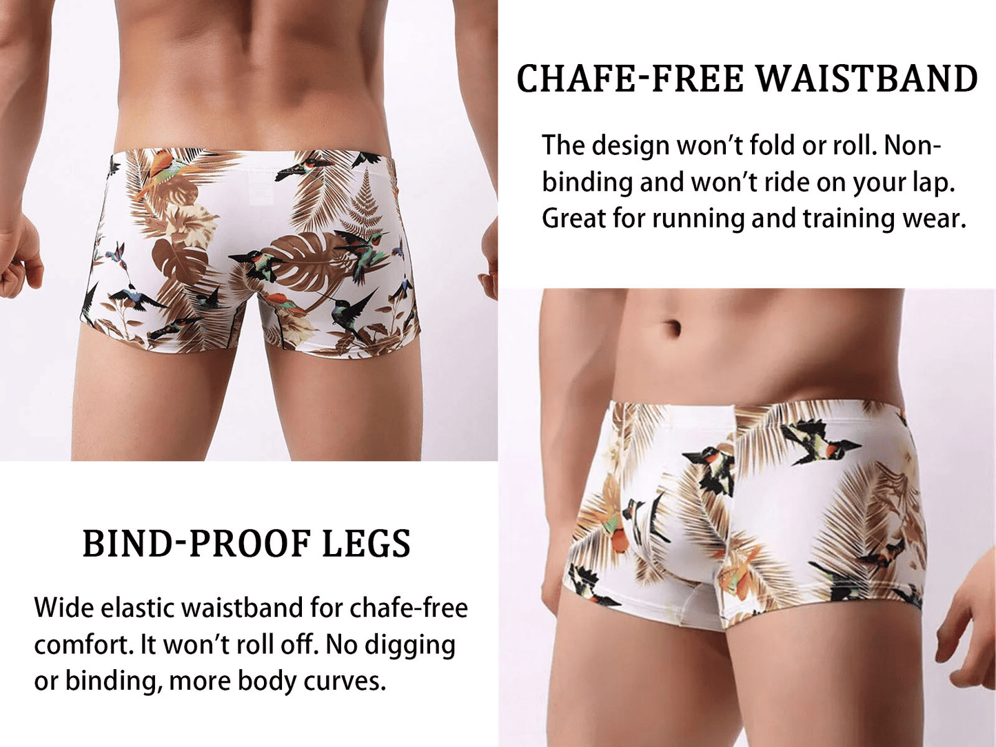 SXCHEN 4-Pack Men's Ultra-Soft Stretch Boxer Briefs | Breathable Plus Size Underwear