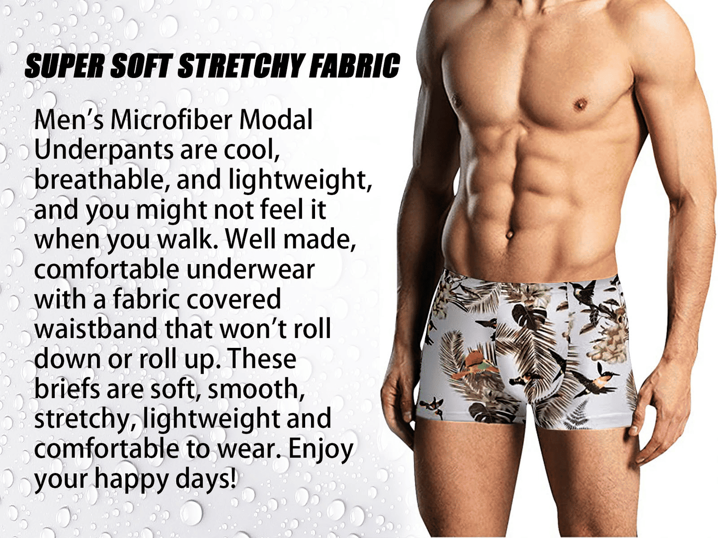 SXCHEN 4-Pack Men's Ultra-Soft Stretch Boxer Briefs | Breathable Plus Size Underwear