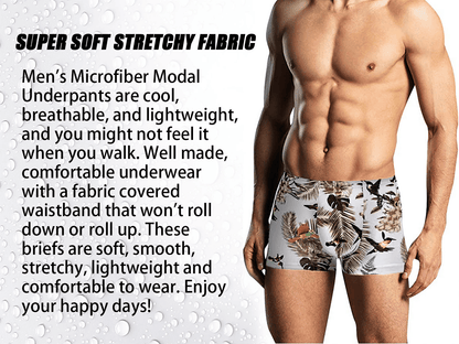 SXCHEN 4-Pack Men's Ultra-Soft Stretch Boxer Briefs | Breathable Plus Size Underwear