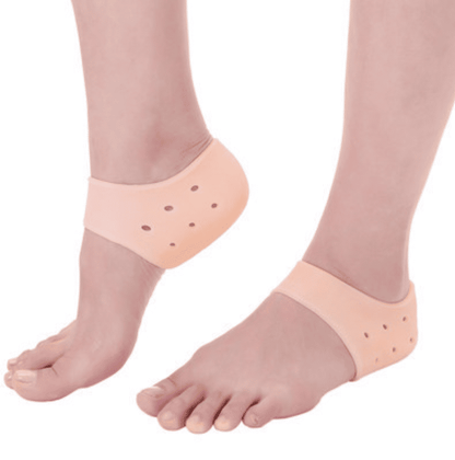 SXCHEN 2 Pairs Silicone Heel Protectors for Dry Cracked Heels & Pain Relief