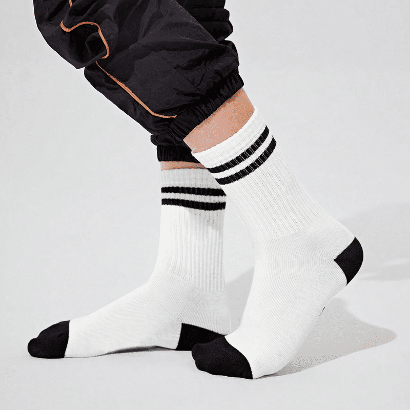 SXCHEN Unisex 5 Pairs Athletic Mid-Calf Socks - Trendy Sport & Casual