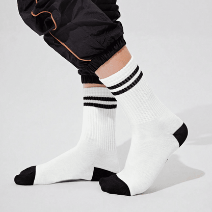 SXCHEN Unisex 5 Pairs Athletic Mid-Calf Socks - Trendy Sport & Casual