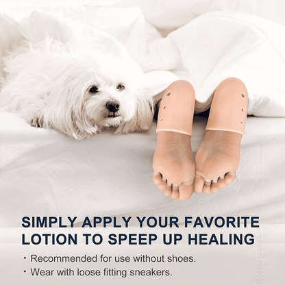 SXCHEN 2 Pairs Silicone Heel Protectors for Dry Cracked Heels & Pain Relief