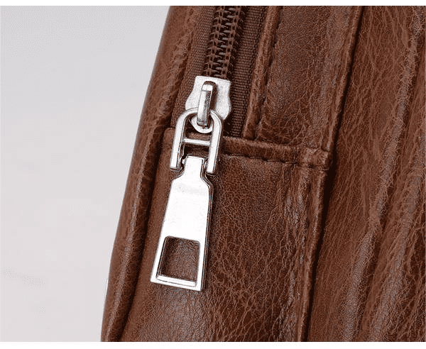 Men's PU Leather USB Charging Port Sling Chest Bag - Durable & Stylish