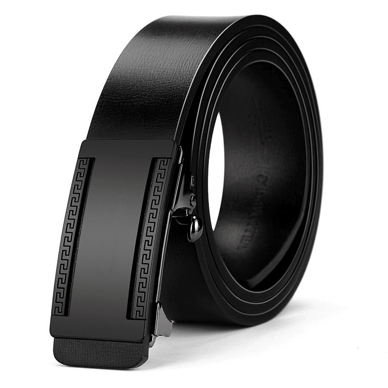 Men's Automatic Buckle PU Leather Belt - Toothless High-Quality Strap for Casual & Business