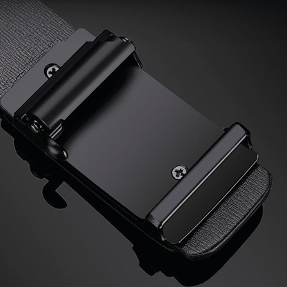 Men's Automatic Buckle PU Leather Belt - Toothless High-Quality Strap for Casual & Business