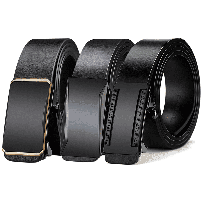 Men's Automatic Buckle PU Leather Belt - Toothless High-Quality Strap for Casual & Business