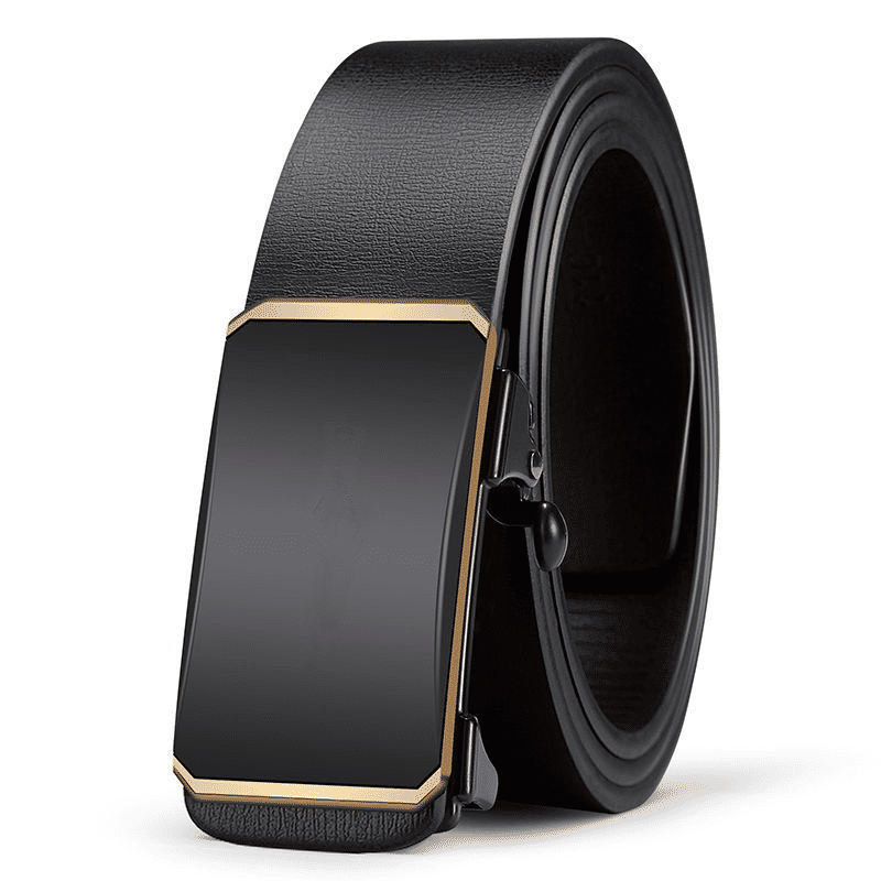 Men's Automatic Buckle PU Leather Belt - Toothless High-Quality Strap for Casual & Business