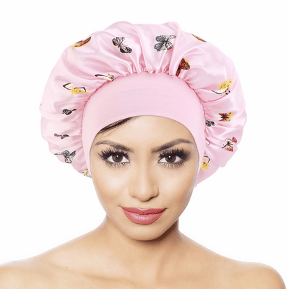 Premium Satin Silky Sleeping Bonnet for Women - Extra Large Hair Wrap Cap