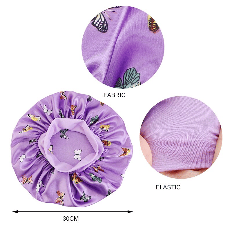 Premium Satin Silky Sleeping Bonnet for Women - Extra Large Hair Wrap Cap