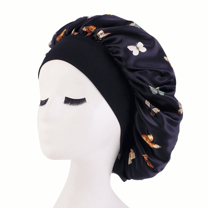 Premium Satin Silky Sleeping Bonnet for Women - Extra Large Hair Wrap Cap