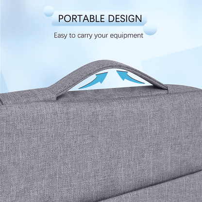 15.6-inch Portable Waterproof Laptop Sleeve: Multi-Layer Protective Liner Bag for Apple & iPad, Gray