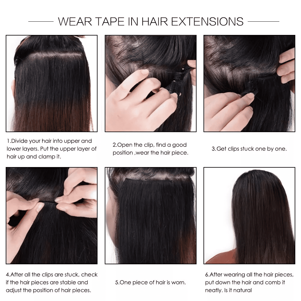 Fashion Africa 12pc Clip-In Body Wave Hair Extensions, 26-Inch Synthetic Fiber