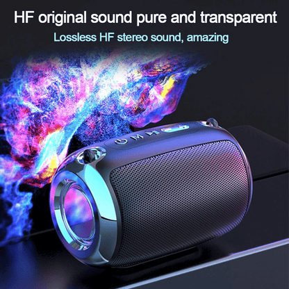 High-Power Portable Bluetooth Speaker: Surround Stereo, Subwoofer Bass, Plugin Card