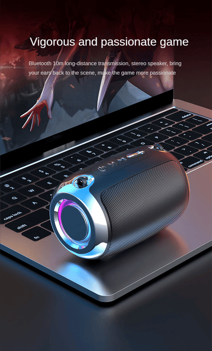 High-Power Portable Bluetooth Speaker: Surround Stereo, Subwoofer Bass, Plugin Card