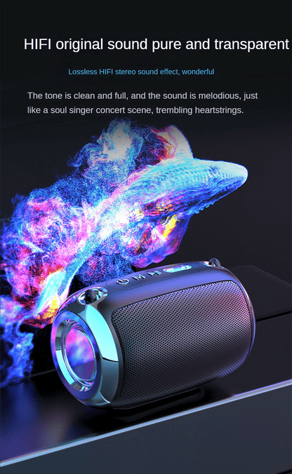 High-Power Portable Bluetooth Speaker: Surround Stereo, Subwoofer Bass, Plugin Card