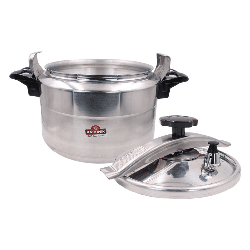 RASHNIK Versatile Aluminum Pressure Cooker & Rice Cooker, Multiple Sizes 5-11L