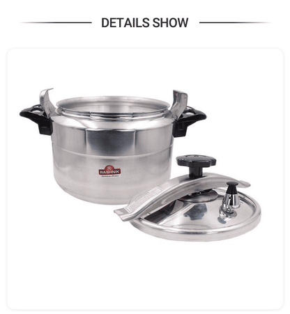 RASHNIK Versatile Aluminum Pressure Cooker & Rice Cooker, Multiple Sizes 5-11L