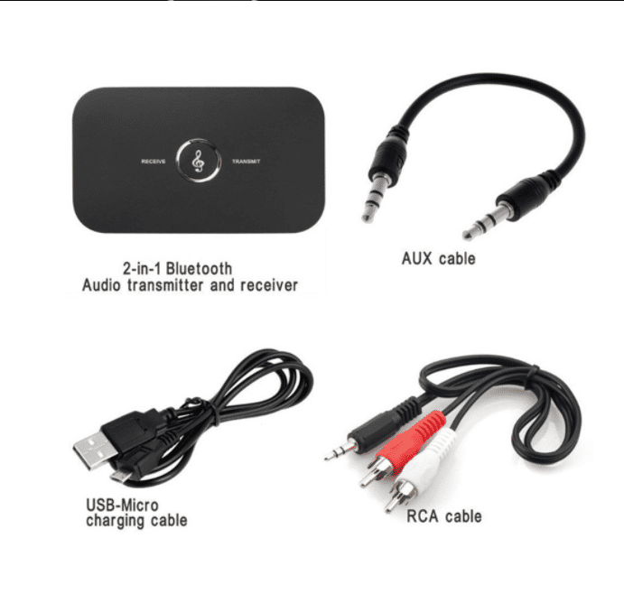 Bluetooth 5.0 Wireless Audio Adapter Transmitter Receiver for TV PC Phone Stereo