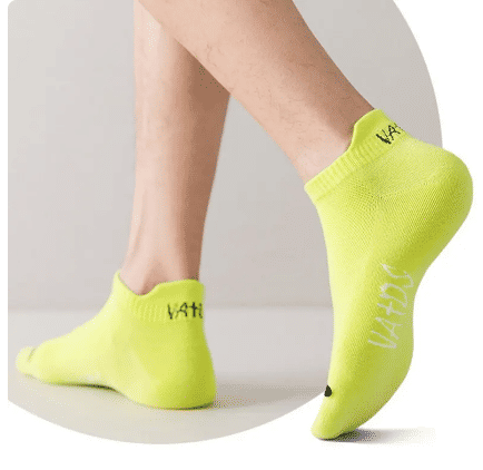 Men's 5-Pair Bright Ankle No-Show Socks: Breathable, Deodorant, Sport & Casual