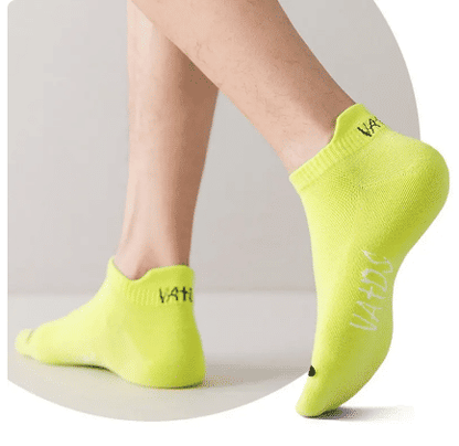 Men's 5-Pair Bright Ankle No-Show Socks: Breathable, Deodorant, Sport & Casual
