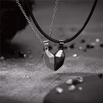 Elegant Couple Heart Initial Choker Necklace Set - Valentine's Day Love Gift