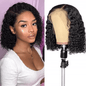 Premium Synthetic Small Curly Black Wig for Women, Natural Look Short Hair